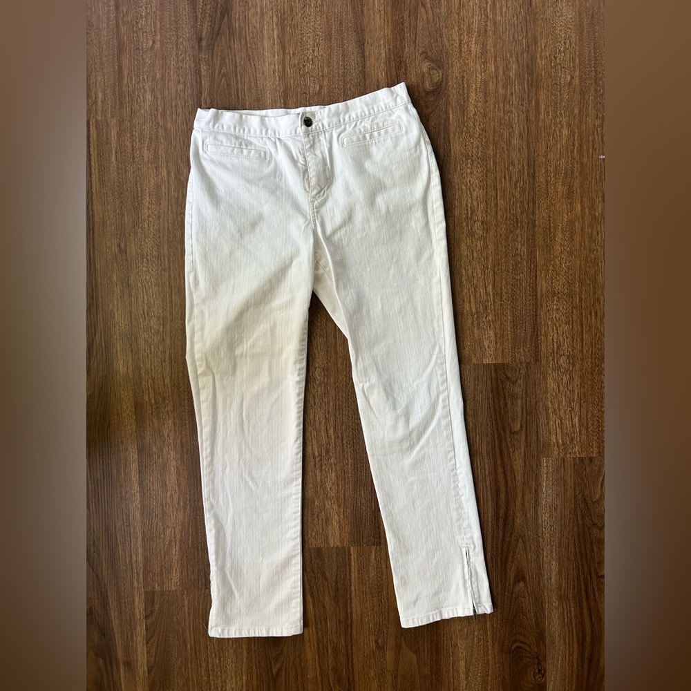 RALPH LAUREN JEANS CO White Straight Leg Capris Bareback Preppy Old Money Size 6 - Picture 3 of 15